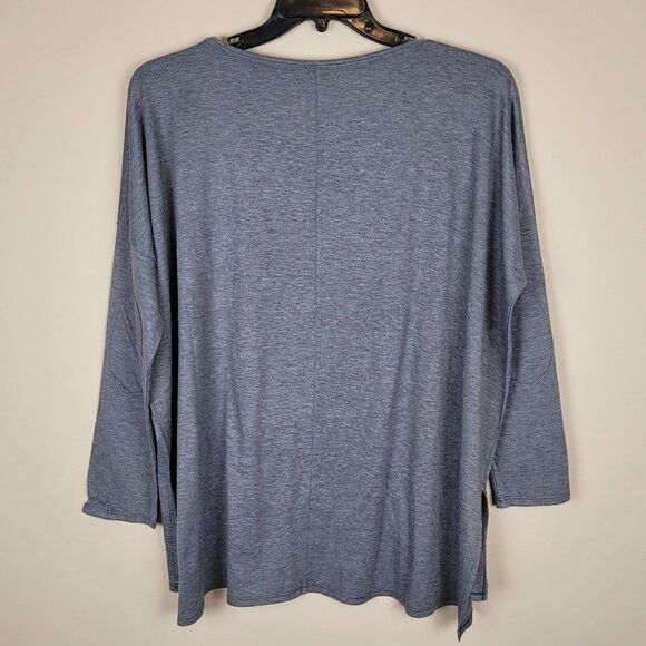 Go Couture Colorblock Top Long Sleeve Gray Green Red Black Size XL - Picture 2 of 14